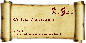 Kállay Zsuzsanna névjegykártya