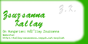 zsuzsanna kallay business card